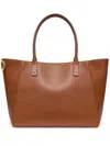 Valentino Vlogo Side Shopping Tote Bag In Nappa Calfskin Leather In Brown
