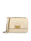 Valentino Quiltie 67 Medium Shoulder Bag In Quilted Nappa Leather In Butter White