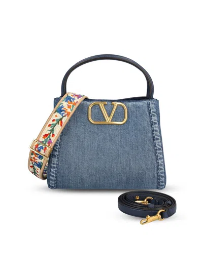 Valentino Garavani Bags In Denim/worker/multicolor