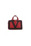 Valentino Viva Superstar Leather Tote Bag In Red