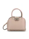 Valentino Garavani Garavani Rockstud Small Handbag In Grainy Calfskin Woman Poudre Uni In Multicolor