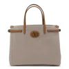 Valentino Natural Cotton And Leather In Naturale-tobacco/natural Camel