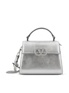 Valentino Logo-detail Tote Bag In Silver