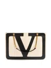Valentino Garavani Garavani Viva Superstar Medium Nappa Leather Shopping Bag Woman Butter/black Uni In White