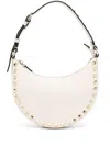 Valentino Garavani White Shoulder Bag With Adjustable Handle And Rockstud Embellishment In Leather W In White