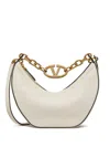 Valentino Neutral Vlogo Moon Small Shoulder Bag In White