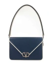 Valentino Vlogo Letter Two-tone Bag In Worker+ivory