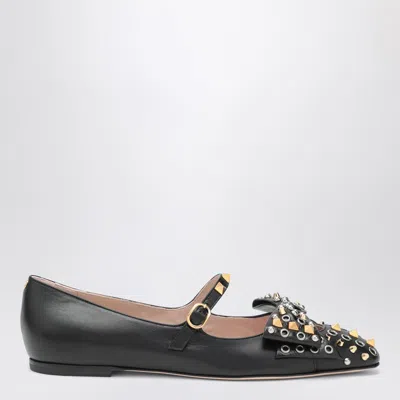 VALENTINO GARAVANI VALENTINO GARAVANI BALLERINA MARY-JANE BOWOW WITH STUDS