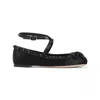 Valentino Silk Rockstud Ballet Flats