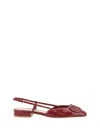 Valentino Vlogo Signature Square Toe Slingback Flats In Multi