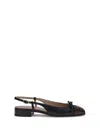 Valentino Valet Du Roi Leather Slingback Ballerina Flat