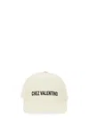 Valentino Baseball Cap With Embroidery In Sand