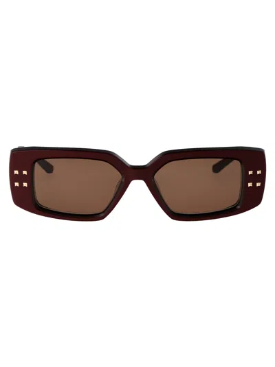 Valentino Garavani Bdx - Gld Acetate Sunglasses In Brown