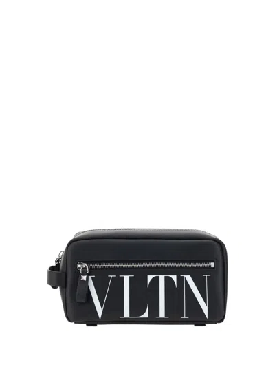 Valentino Garavani Beauty Cases In Nero/bianco