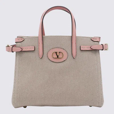 Valentino Garavani Beige Cotton Antibes Tote