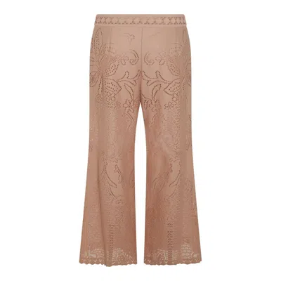 Valentino Garavani Beige Cotton Pants