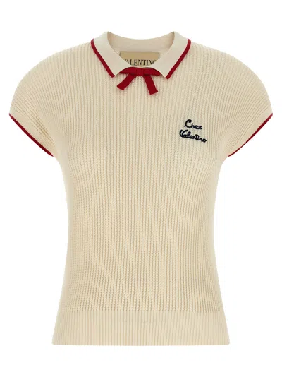 Valentino Garavani Beige Cotton Shortsleeve Women's Shirt