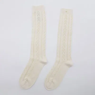 VALENTINO VALENTINO GARAVANI BEIGE COTTON SOCKS