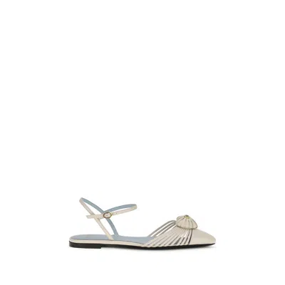 Valentino Garavani Beige Goatskin Flat Women's Sandals