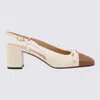 Valentino Leather Valet Du Roi Slingback Heels 60 In Nude