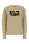 Valentino Garavani Beige Wool Sweater In Neutral