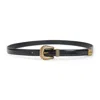 Valentino Black Vlogo Signature Brushed Calfskin Belt In Black