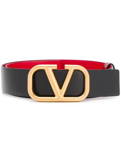 Valentino Garavani Belt Buckle Logo V Accessories In Black