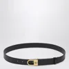 Valentino Garavani Vlogo Signature Belt In Shiny Calfskin 30 Mm With Enamelled Logo Detail In Black