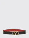 Valentino Garavani Vlogo Signature Reversible Shiny Calfskin Belt - 20mm / 1.2 In. Woman Black/deep In Brown