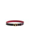 Valentino Vlogo Signature Reversible Shiny Calfskin Belt 30 Mm In Black