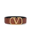 Valentino Vlogo Signature Reversible Belt In Brown