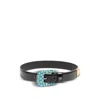 Valentino Logo Belt In Black