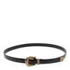 Valentino Black Vlogo Signature Brushed Calfskin Belt In Black