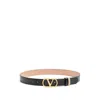 Valentino Garavani Women Vlogo Signature Leather Reversible Belt In Black