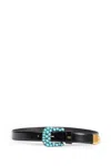 Valentino Vlogo Brushed Calfskin Belt 30 Mm In Black