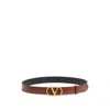 Valentino Vlogo Signature Leather Belt In Brown