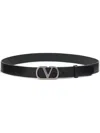 Valentino Garavani Vlogo Signature Belt In Shiny Calfskin 30 Mm