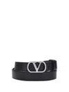Valentino Garavani Vlogo Signature Belt In Shiny Calfskin 30 Mm