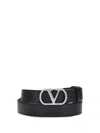 Valentino Garavani Vlogo Signature Belt In Shiny Calfskin 30 Mm