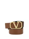 Valentino Vlogo Signature Reversible Belt In Brown
