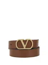Valentino Reversible Buckle Belt H. 40 In Brown