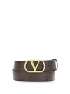 Valentino Signature Vlogo Belt In Brown