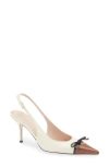Valentino Garavani Valentino Bow Detailed Pointed Toe Pumps In White