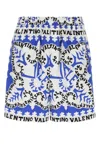 Valentino All-over Print Bermuda Shorts In White