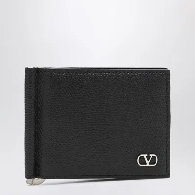 Valentino Garavani Bi-fold Vlogo Wallet With Clip In Black
