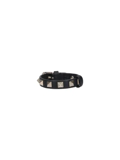 Valentino Garavani Rockstud Bracelet In Black