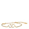 Valentino Garavani Vlogo Signature Metal Bracelet Women In Gold