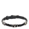 Valentino Garavani Vlogo Signature Bracelet In Braided Calfskin In Black