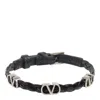 Valentino Garavani Vlogo Signature Bracelet In Braided Calfskin In Black