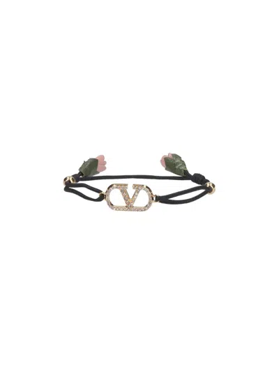Valentino Garavani Valentino Vlogo Signature Bracelet In Black